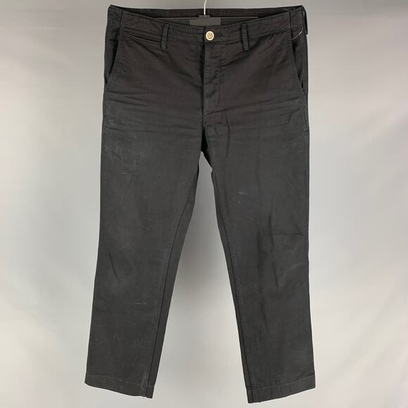 Visvim Other - VISVIM Size L Black Solid Cotton Button Fly Casual Pants